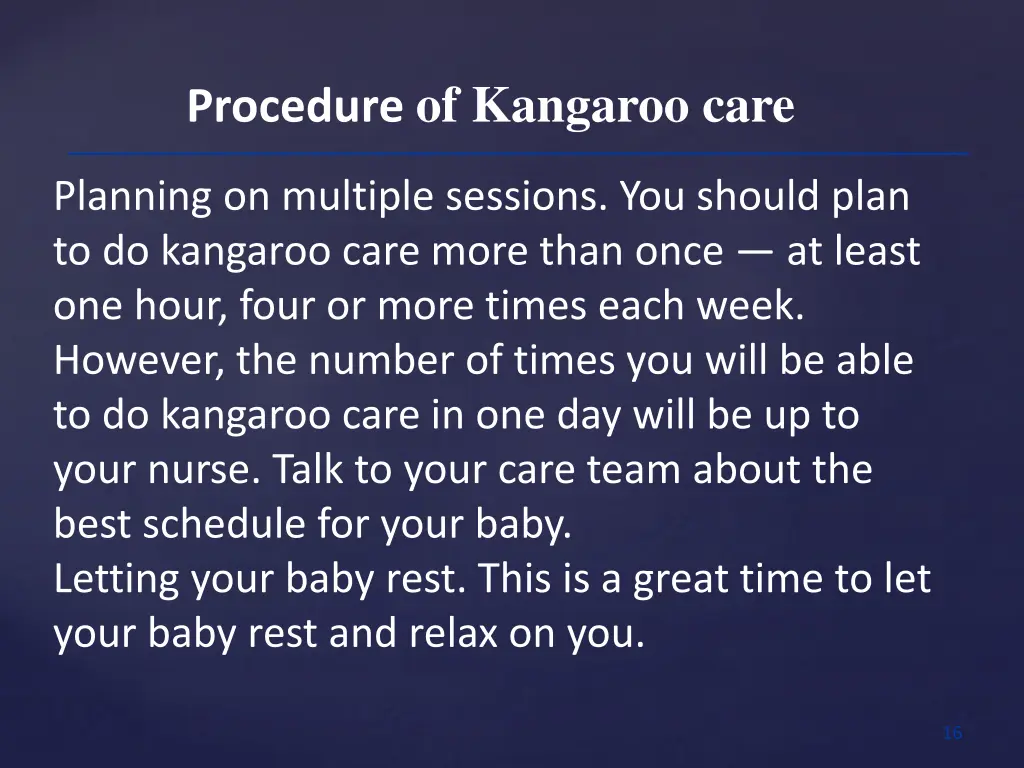 procedure of kangaroo care 2