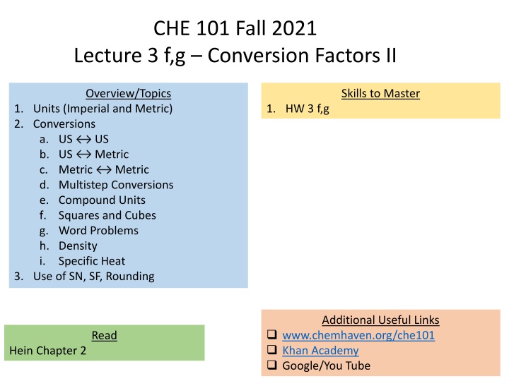 che 101 fall 2021 lecture 3 f g conversion