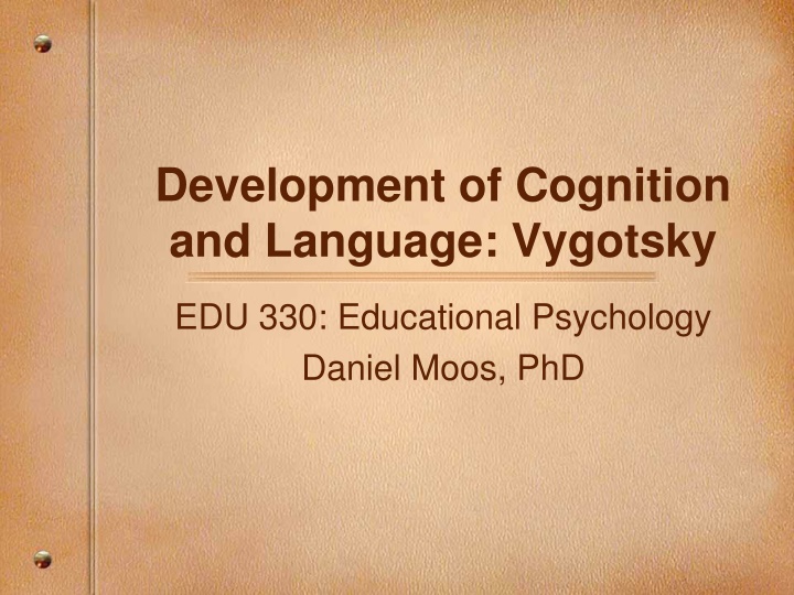 development of cognition and language vygotsky