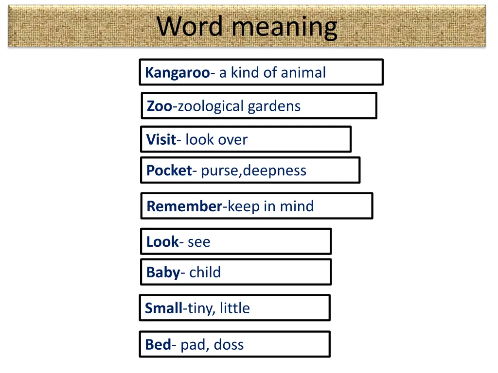 word meaning