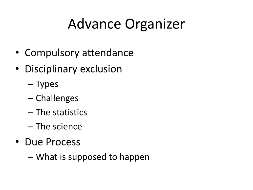 advance organizer