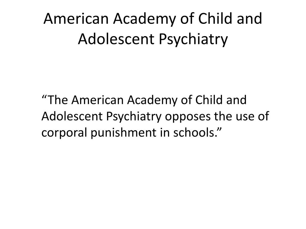 american academy of child and adolescent