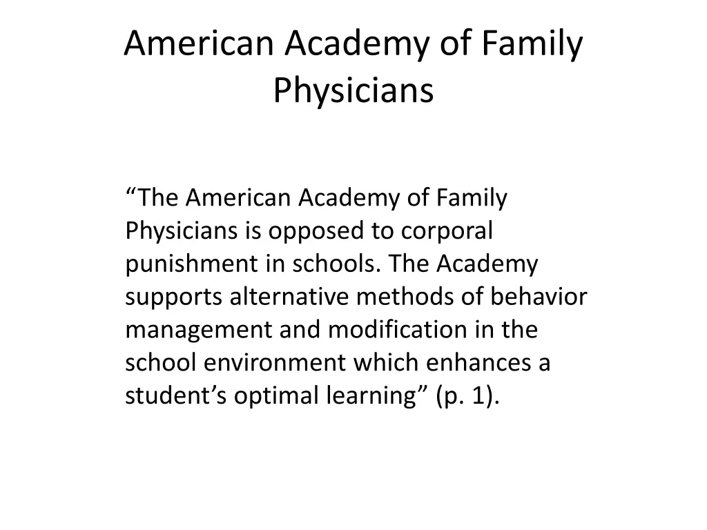 american academy of family physicians