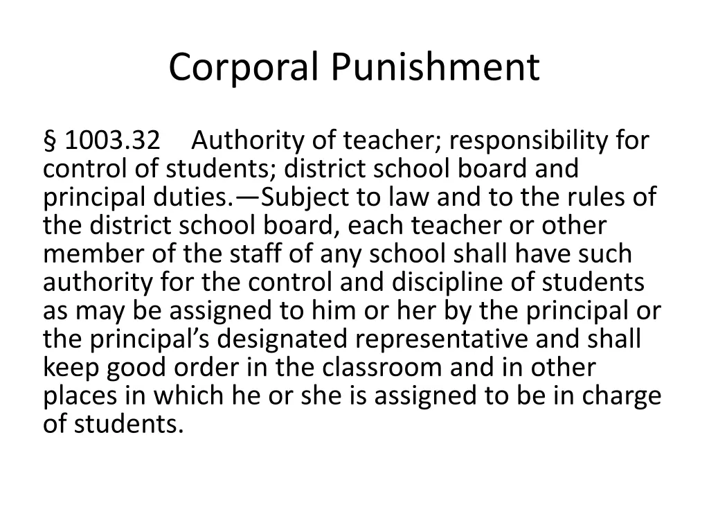 corporal punishment