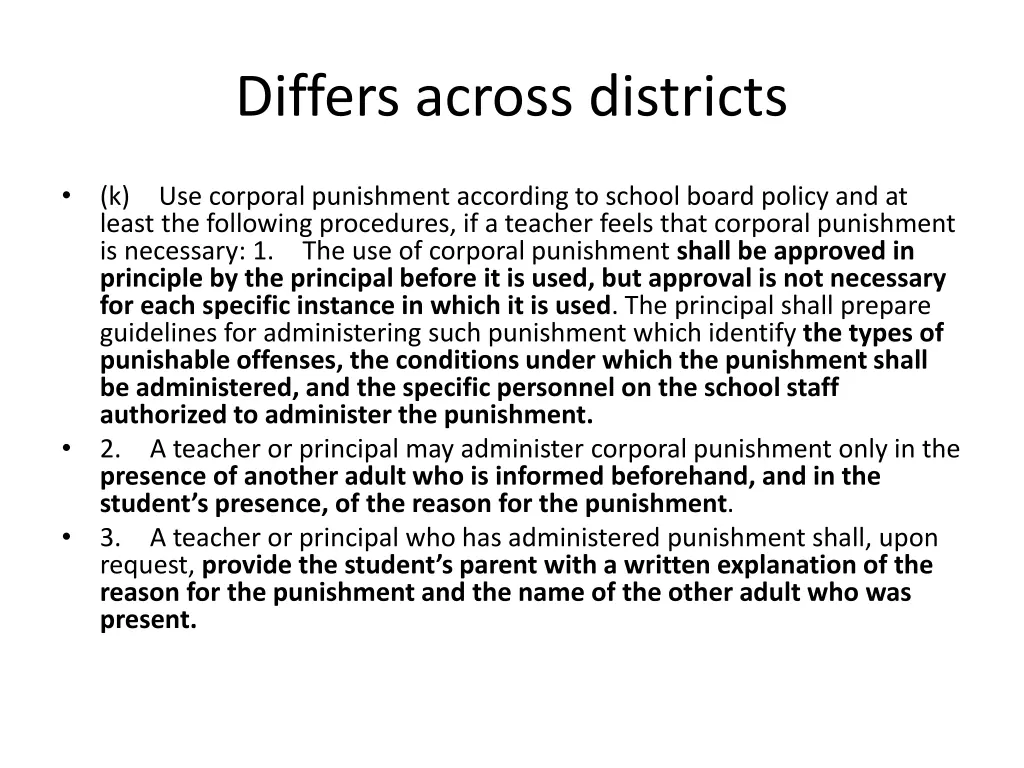 differs across districts