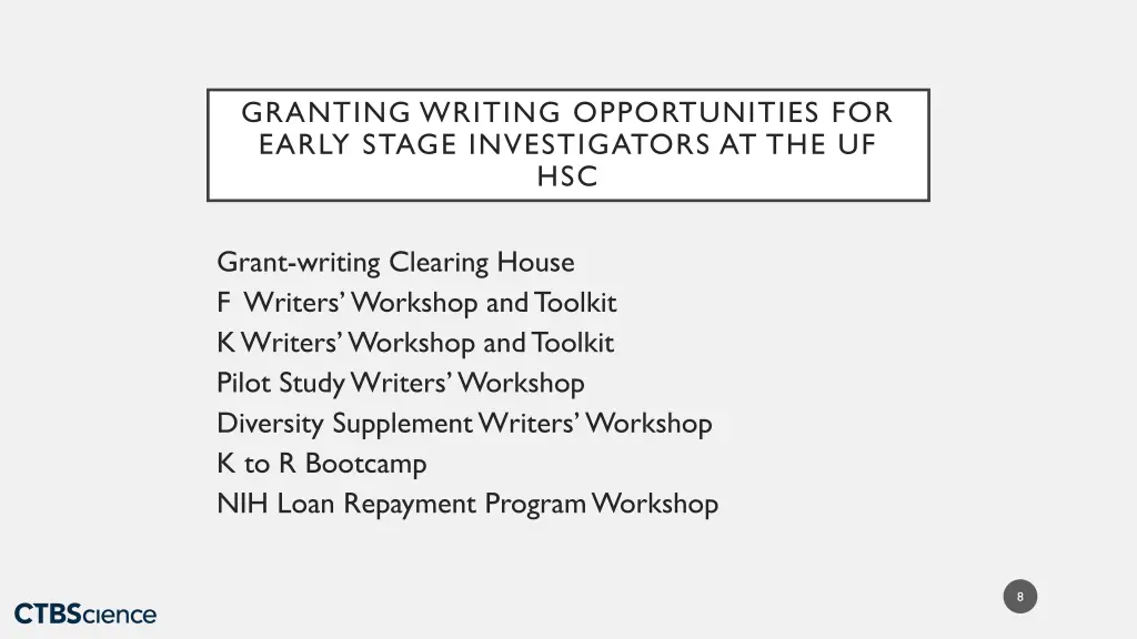 granting writing opportunities for early stage