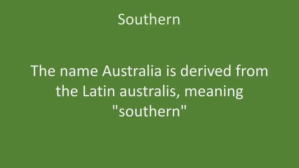 quick facts southern