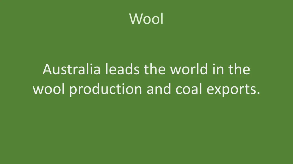 quick facts wool