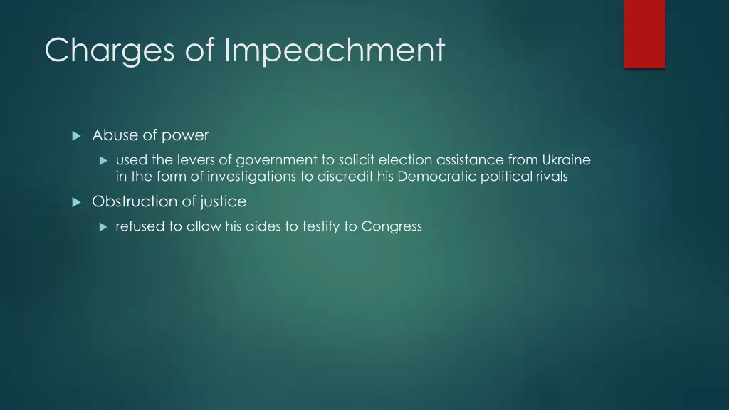 charges of impeachment