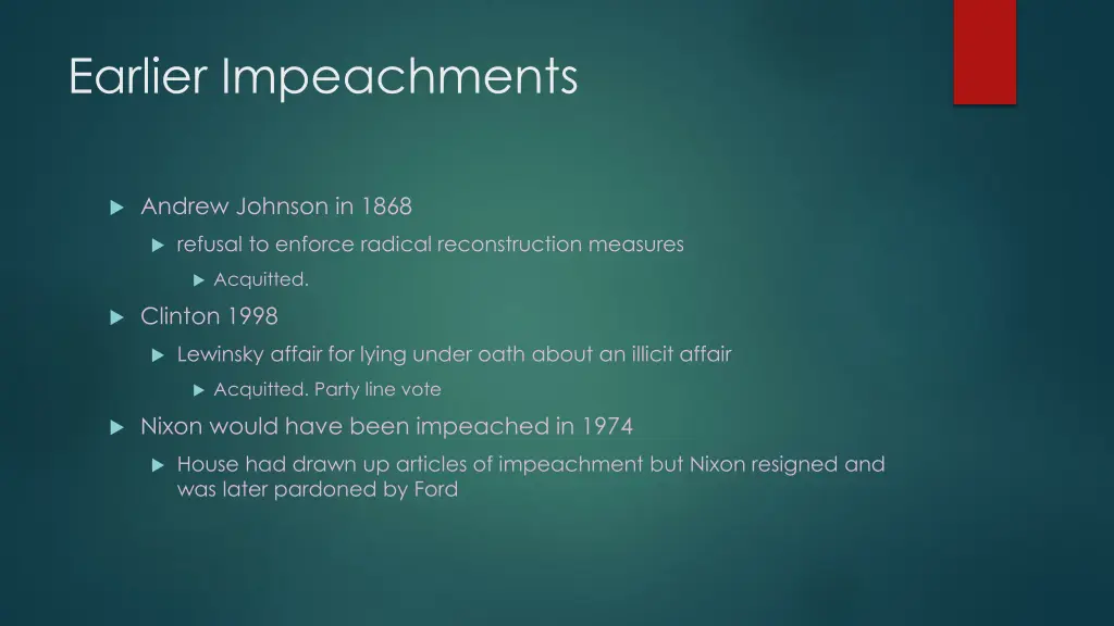 earlier impeachments