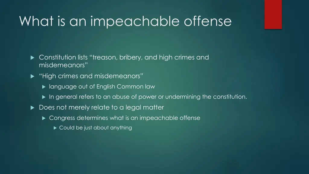 what is an impeachable offense