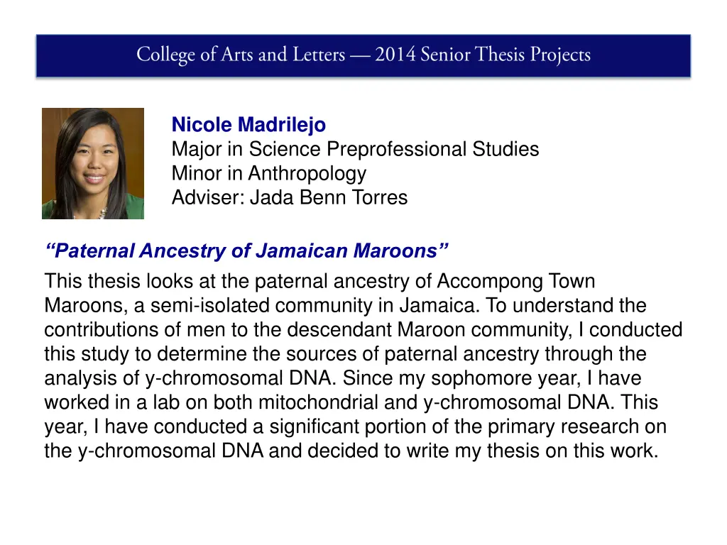 nicole madrilejo major in science preprofessional