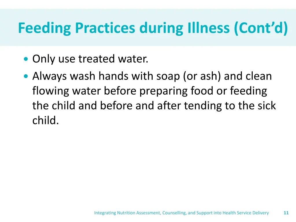 feeding practices during illness cont d