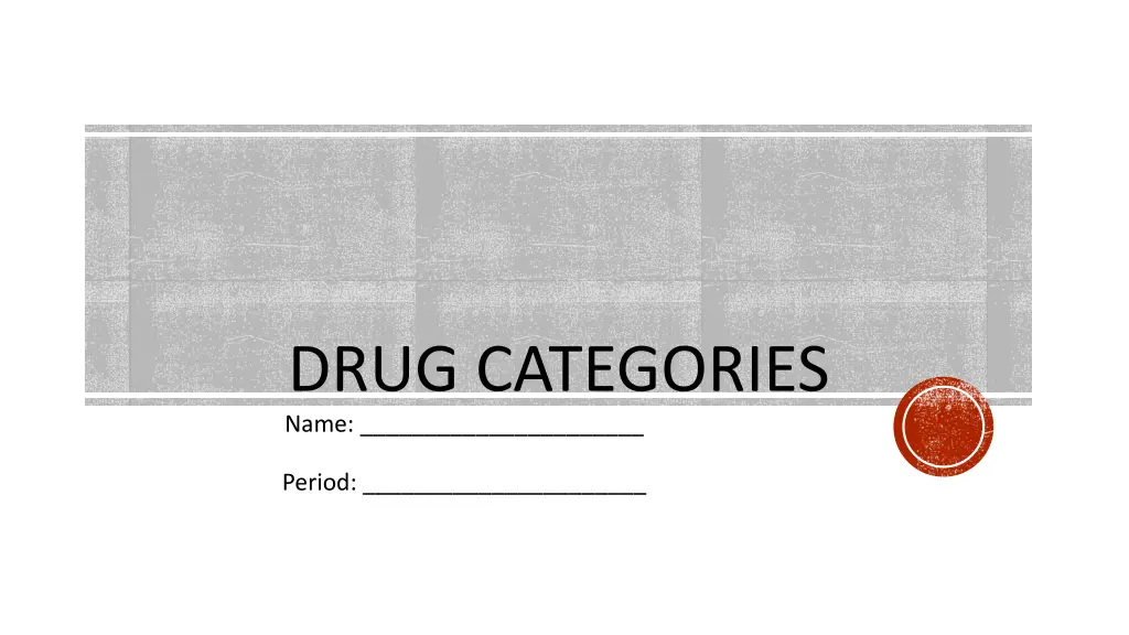 drug categories name