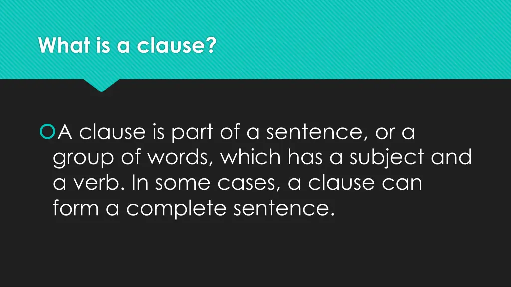 what is a clause