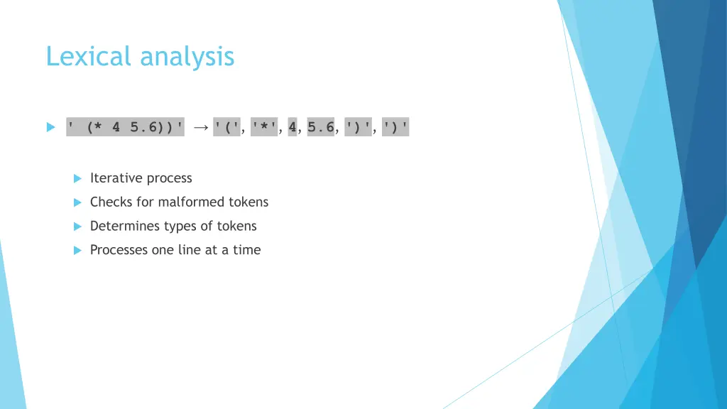 lexical analysis