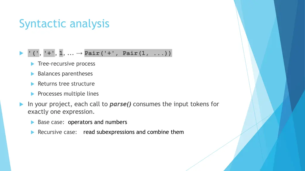 syntactic analysis