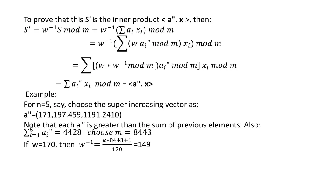 to prove that this s is the inner product