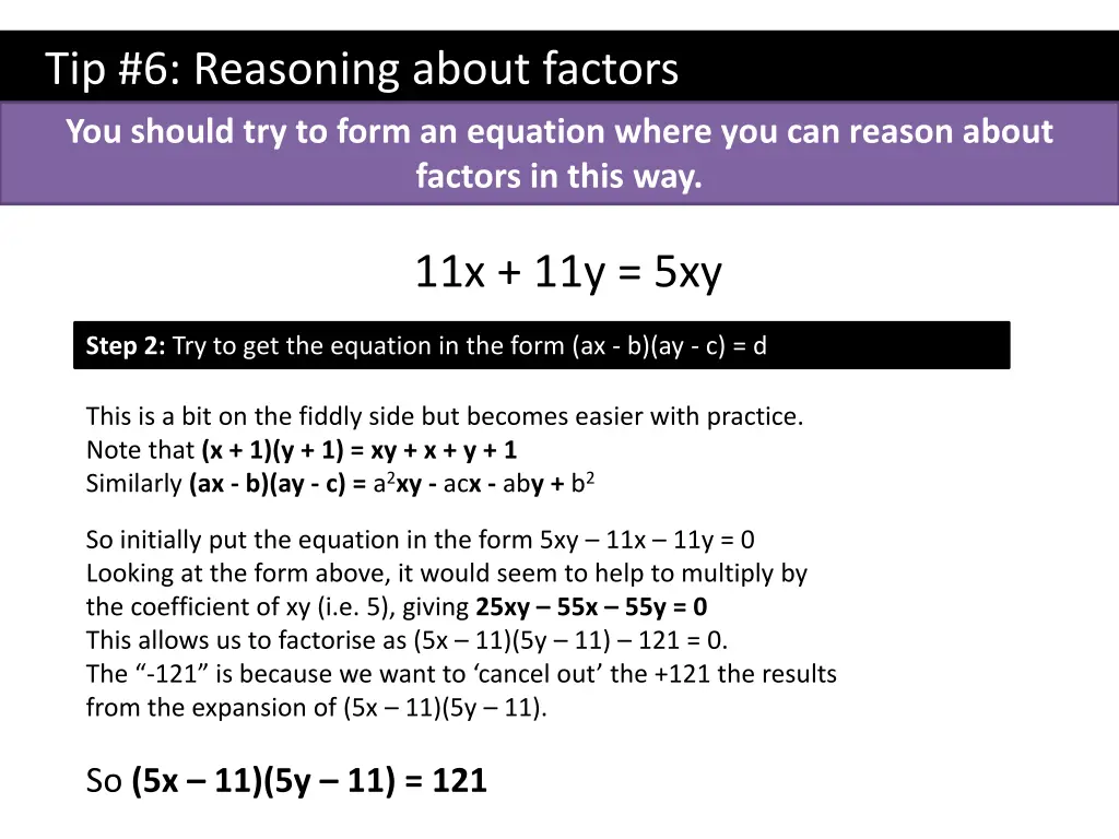 tip 6 reasoning about factors you should 2