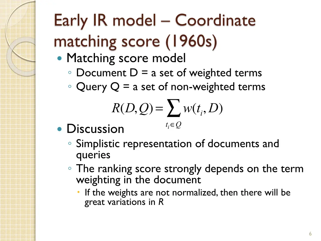 early ir model coordinate matching score 1960s