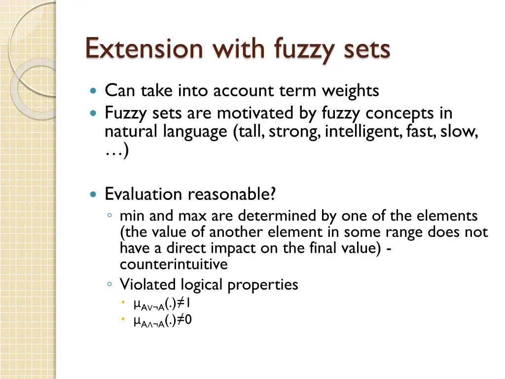 extension with fuzzy sets