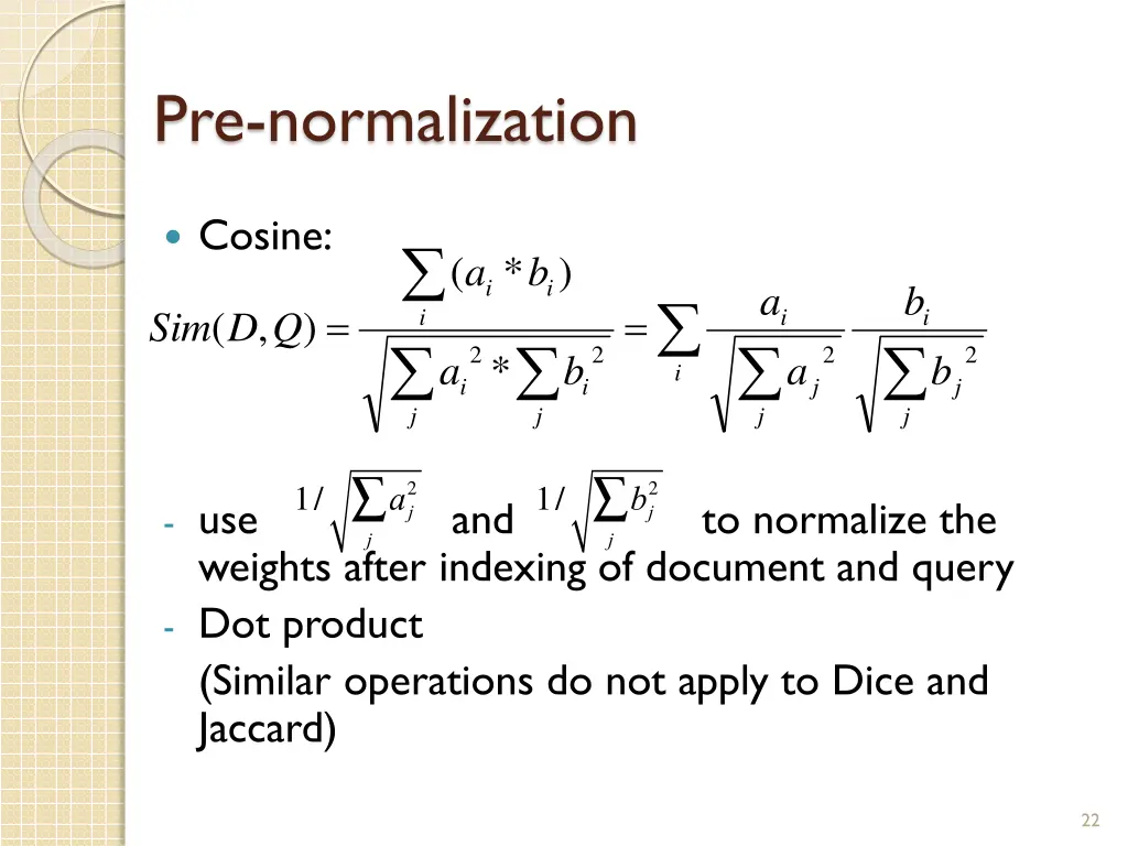 pre normalization