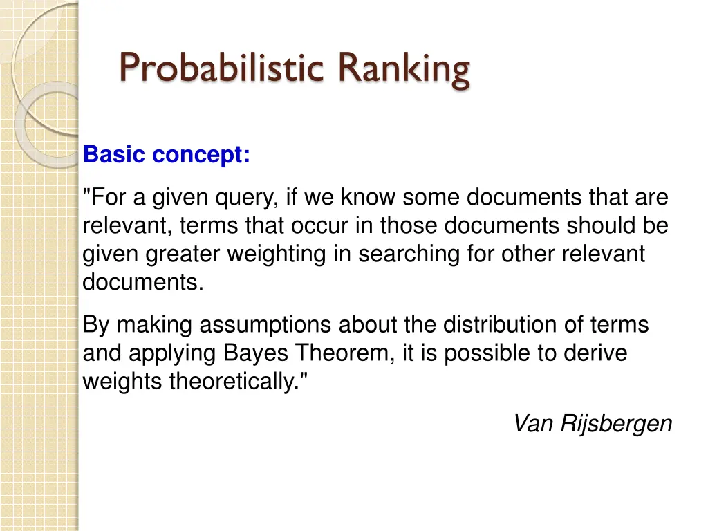 probabilistic ranking