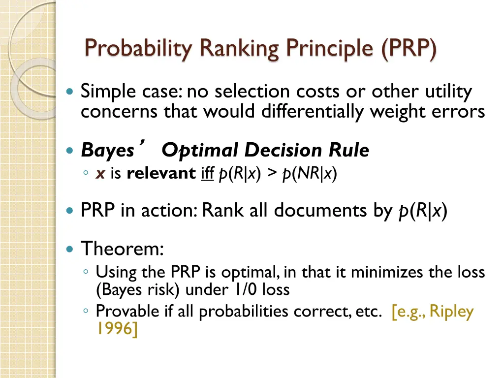 probability ranking principle prp