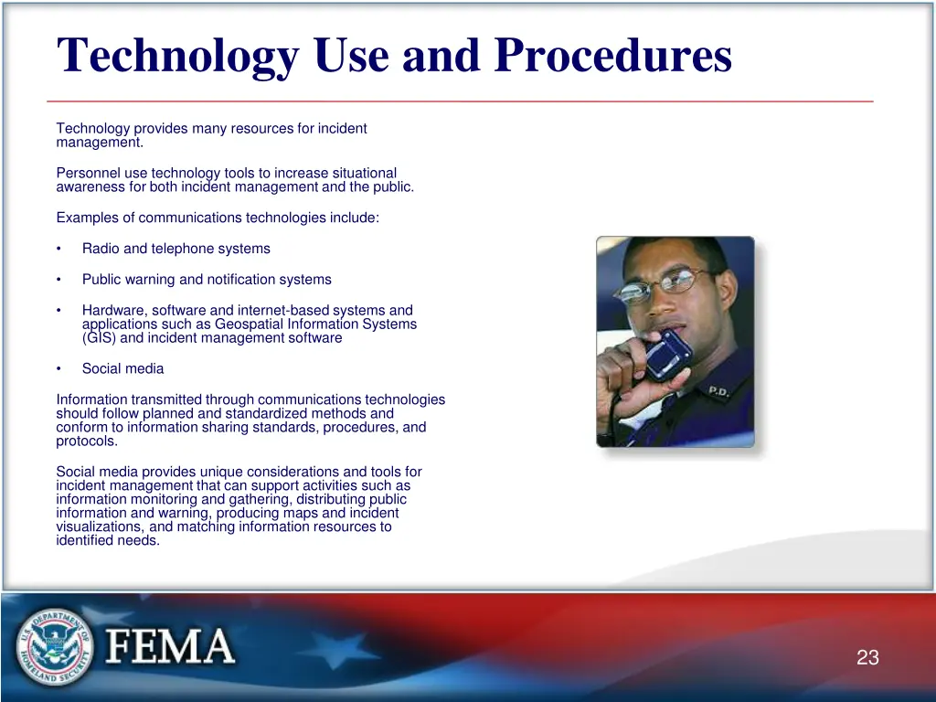 technology use and procedures