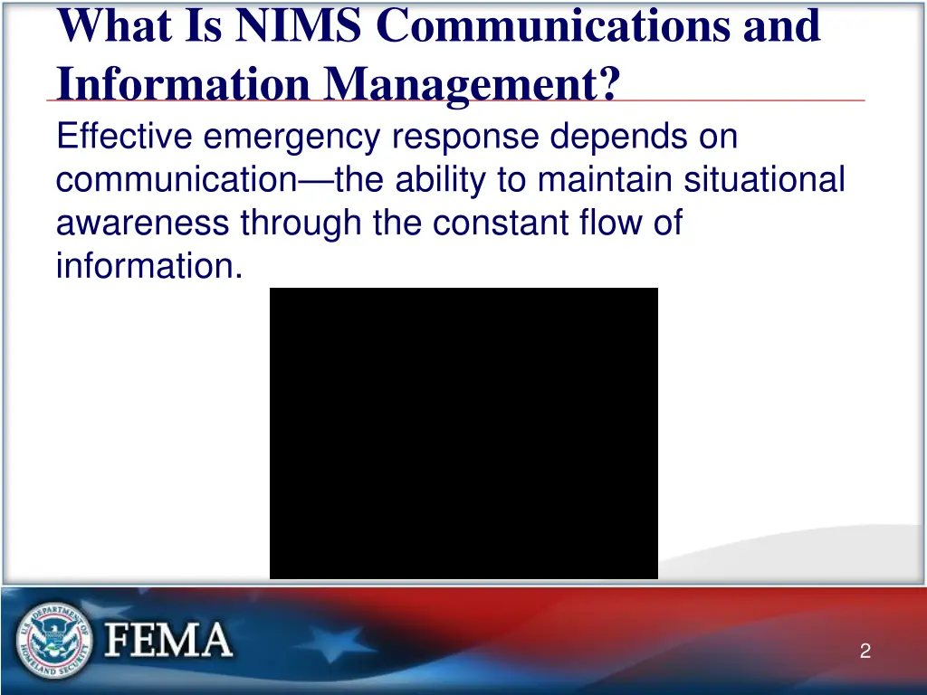 what is nims communications and information