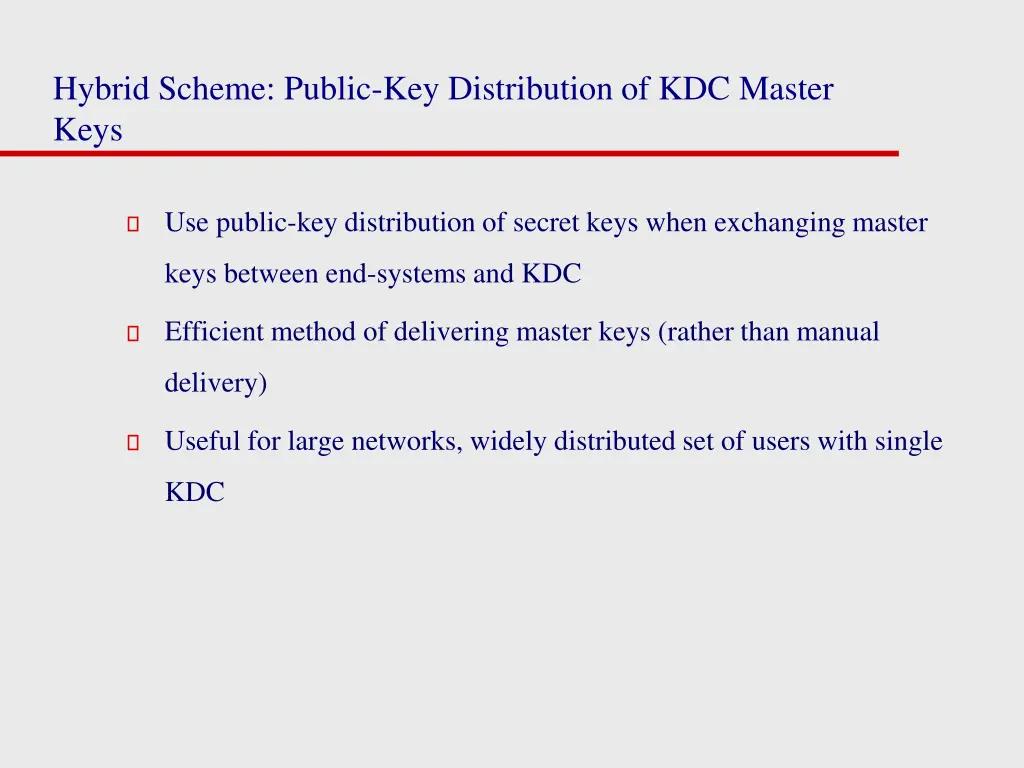 hybrid scheme public key distribution