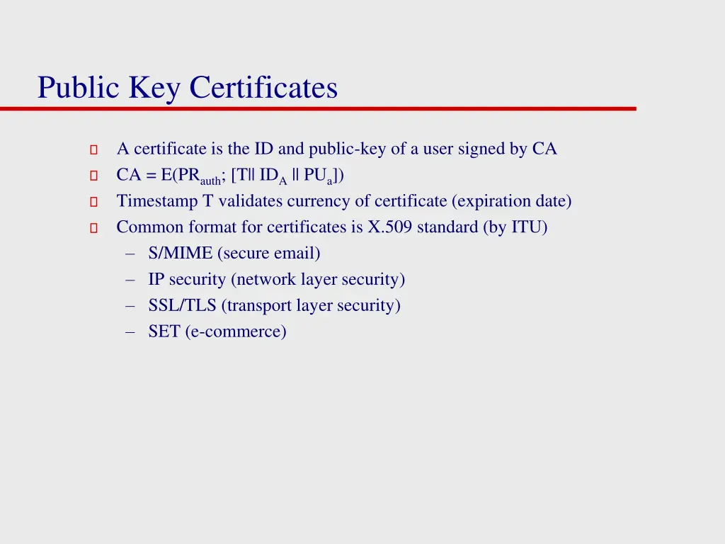 public key certificates 2