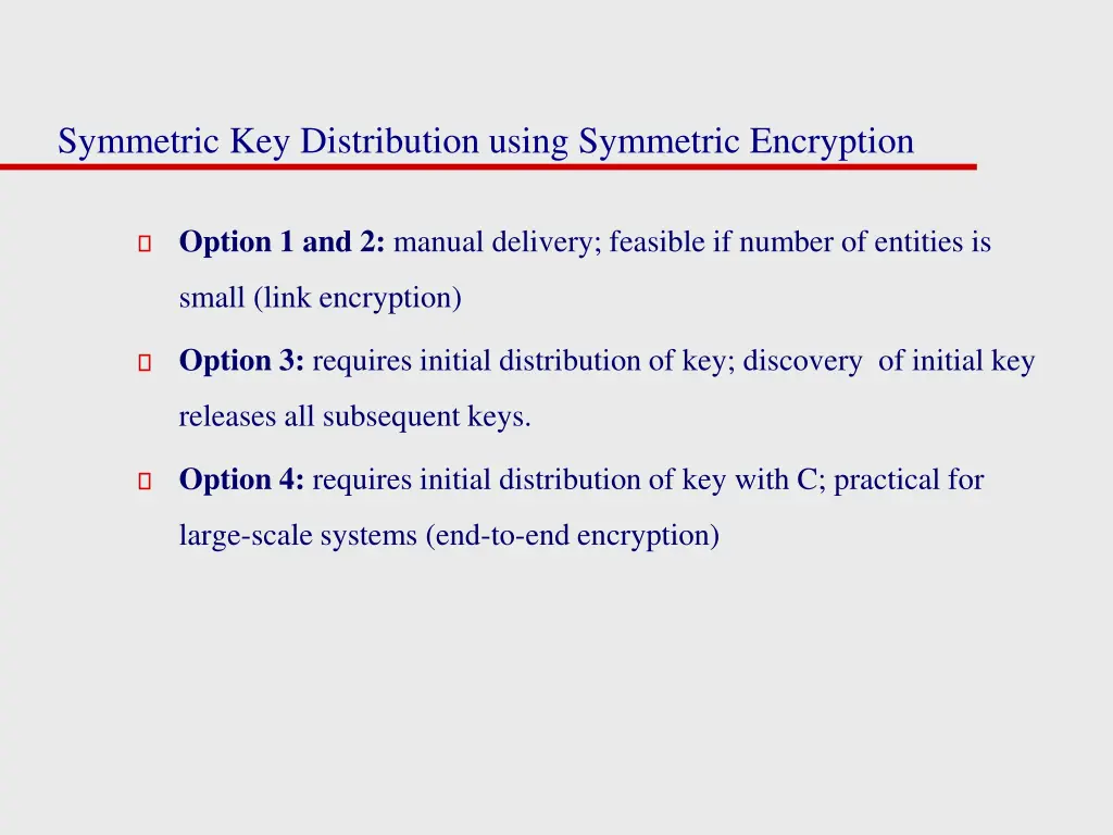 symmetric key distribution using symmetric 1