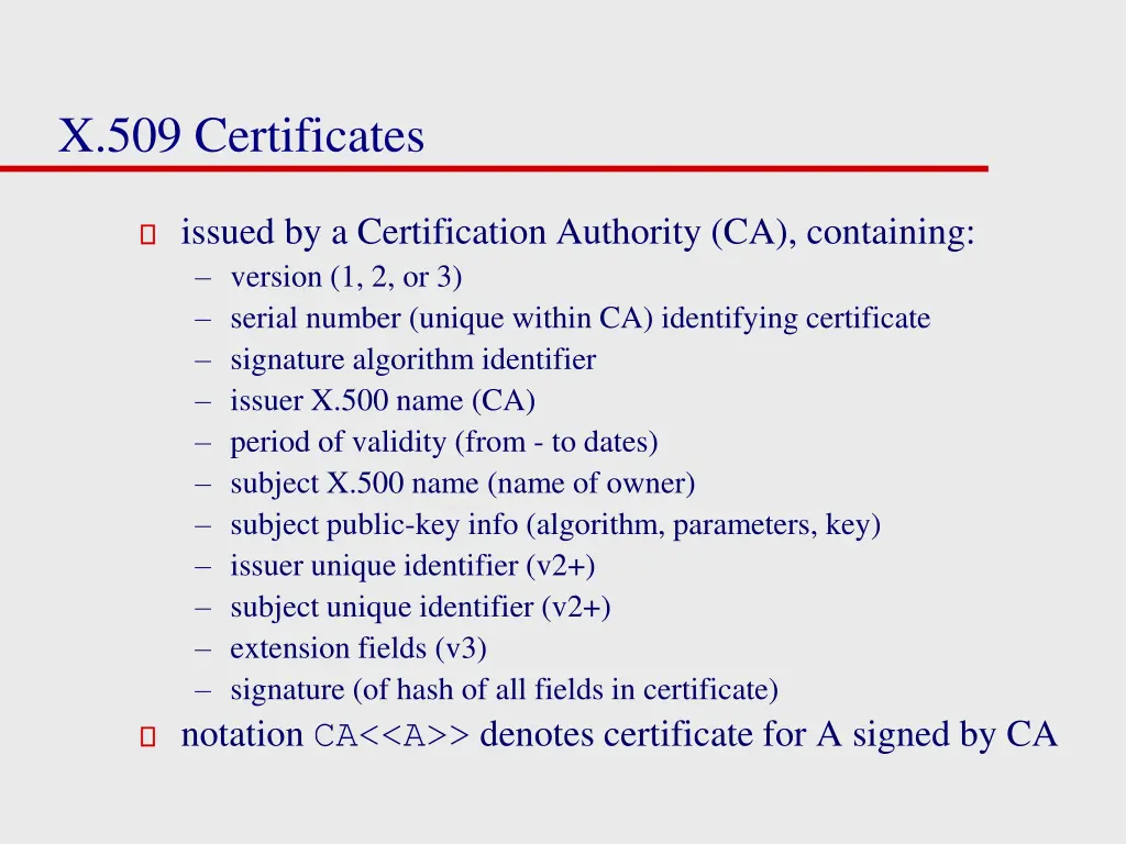 x 509 certificates