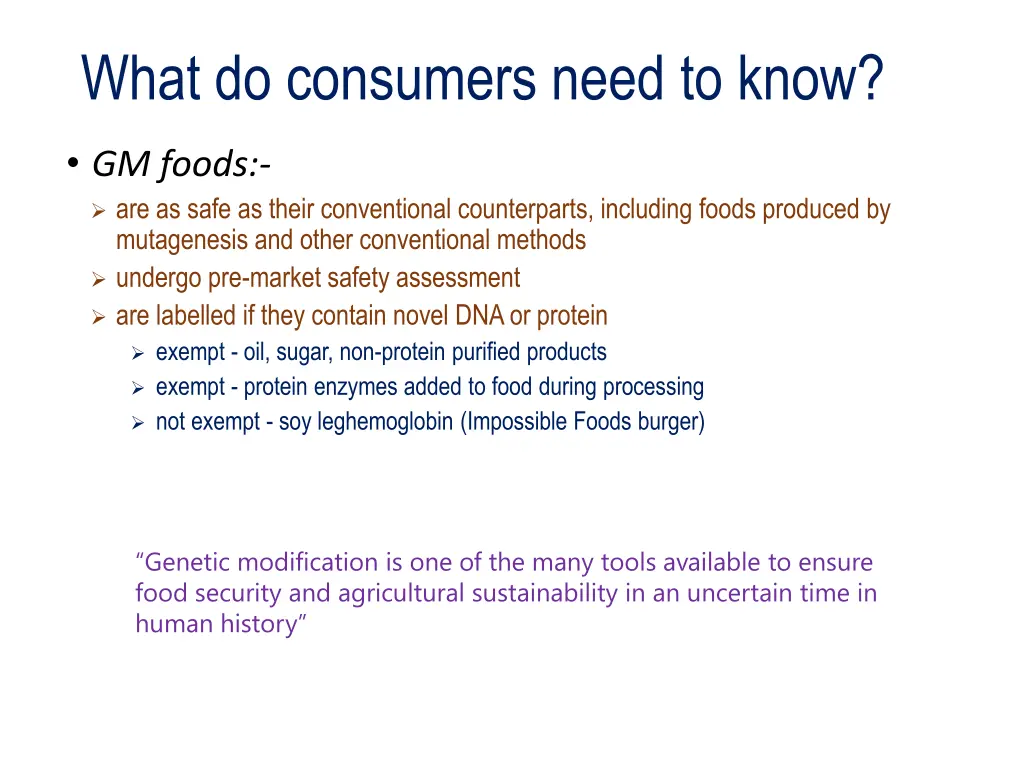 what do consumers need to know