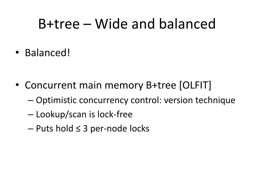 b tree wide and balanced