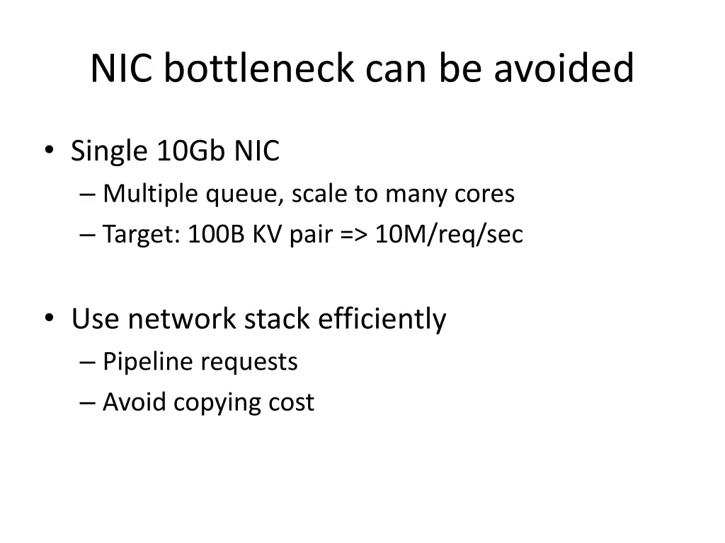 nic bottleneck can be avoided