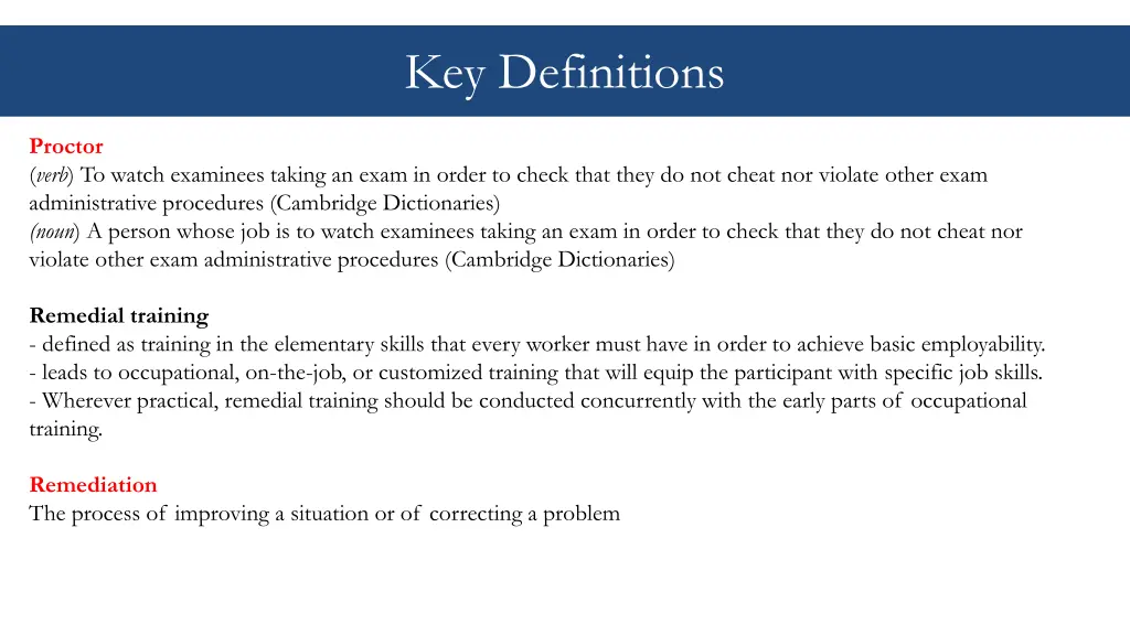 key definitions 3