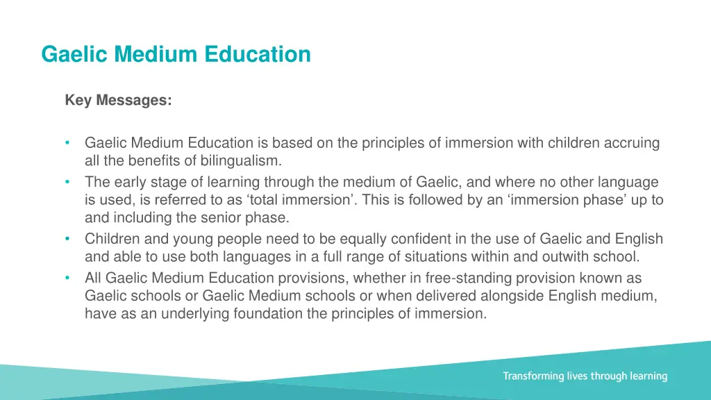 gaelic medium education