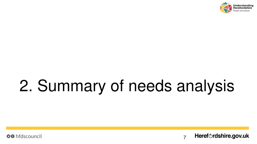 2 summary of needs analysis