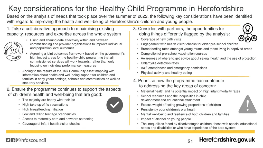 key considerations for the healthy child