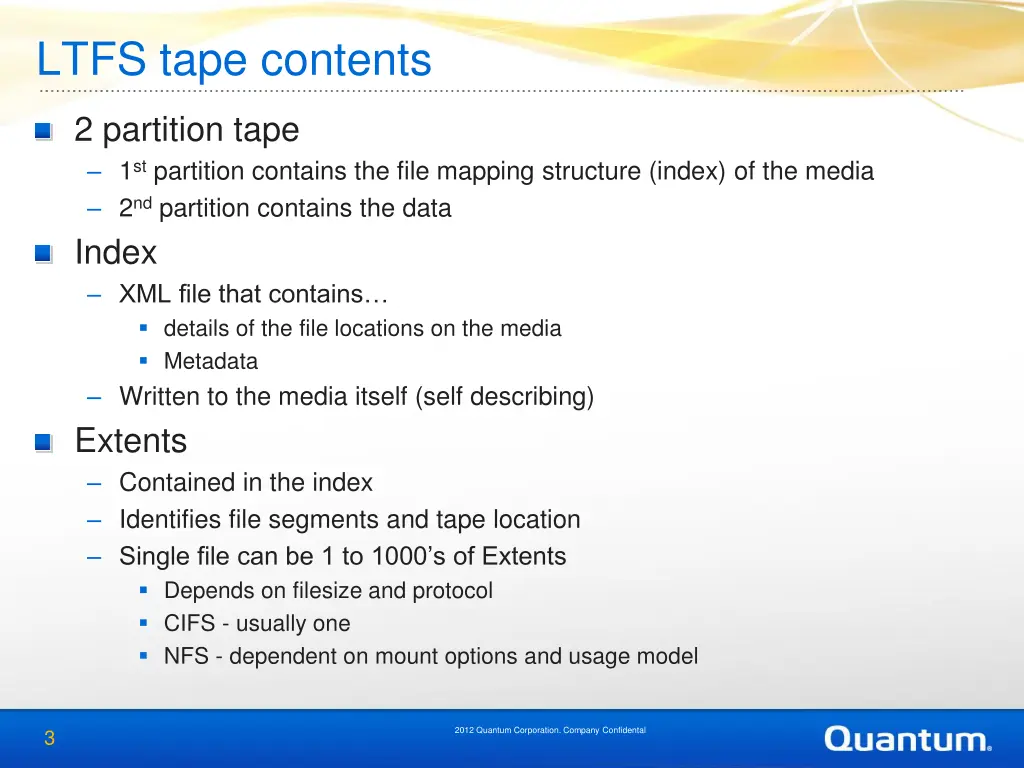 ltfs tape contents