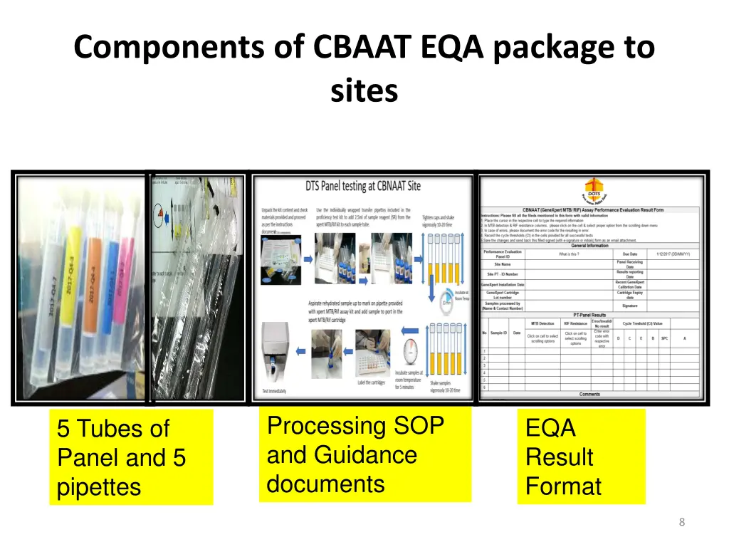 components of cbaat eqa package to sites