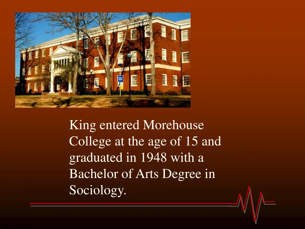 king entered morehouse college