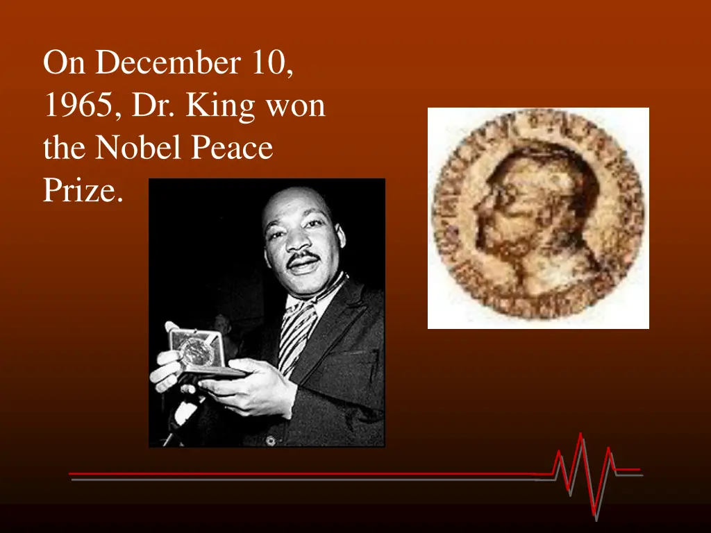 on december 10 1965 dr king won the nobel peace