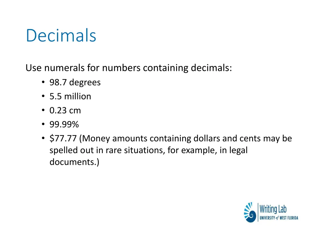 decimals