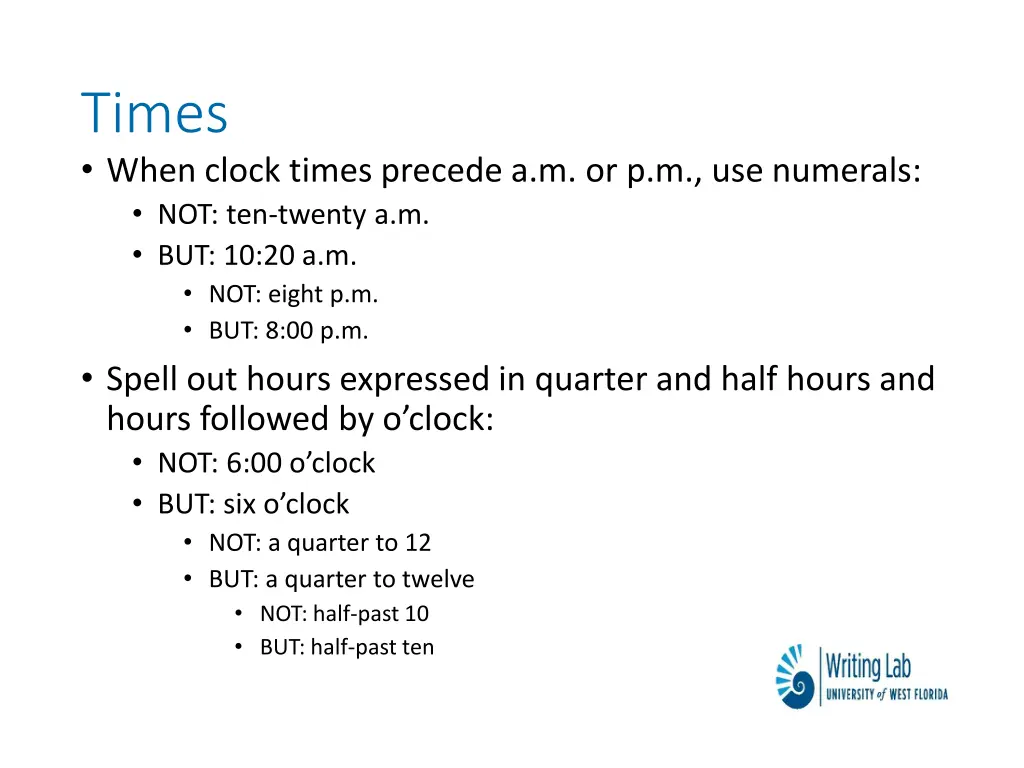 times when clock times precede