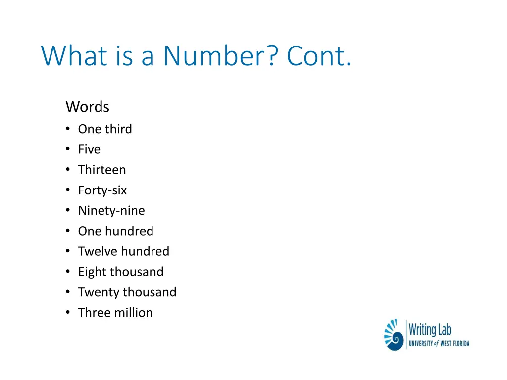 what is a number cont