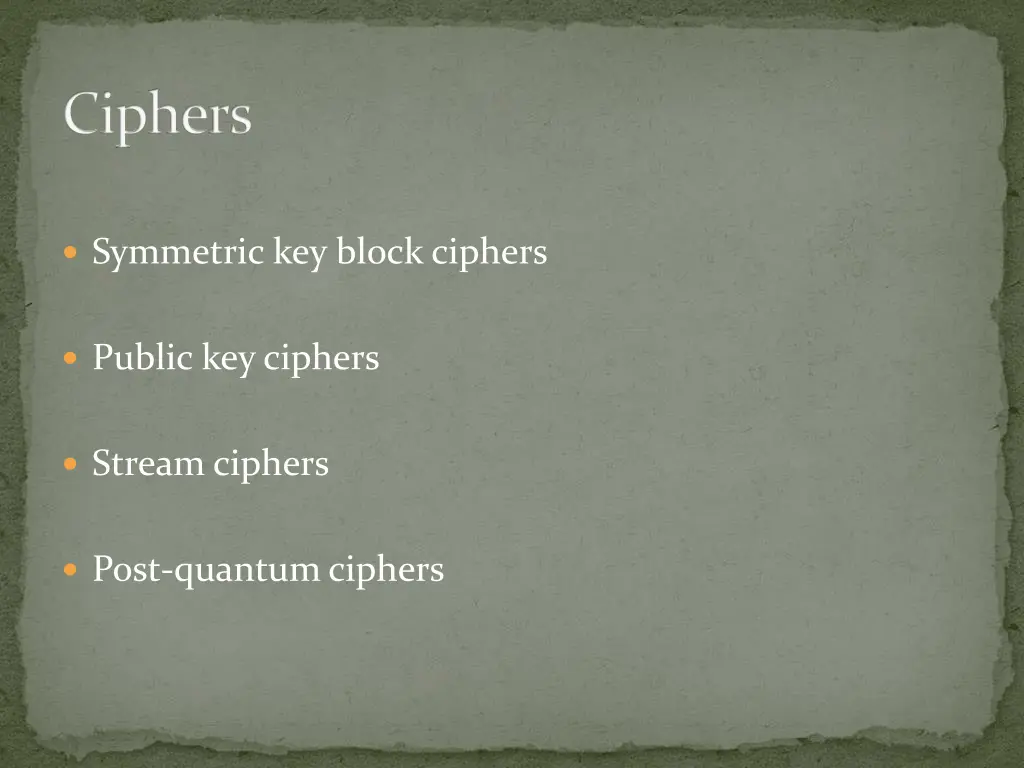 ciphers