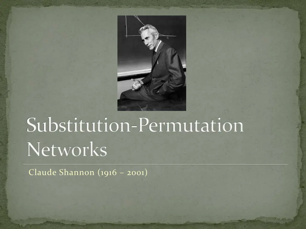 substitution permutation networks